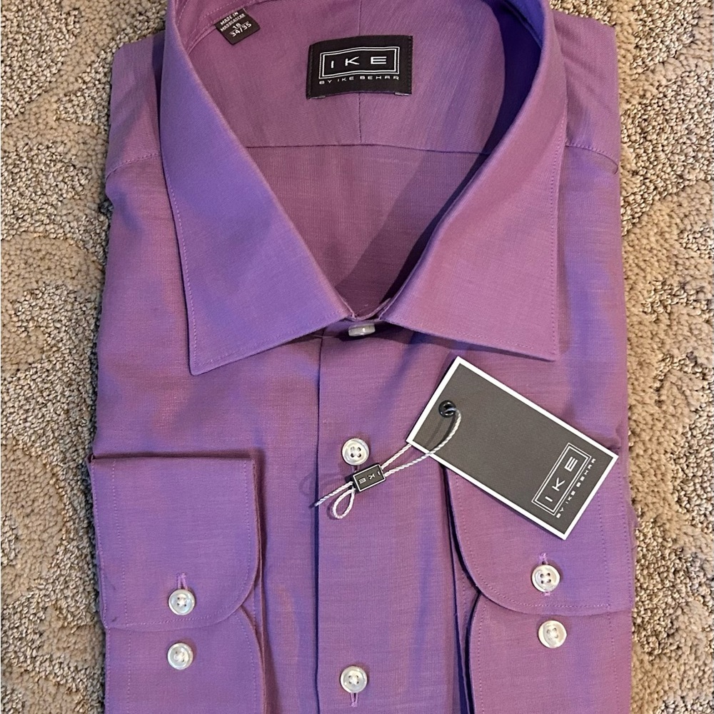 IKE BEHAR NWT Men's Purple Dress Shirt